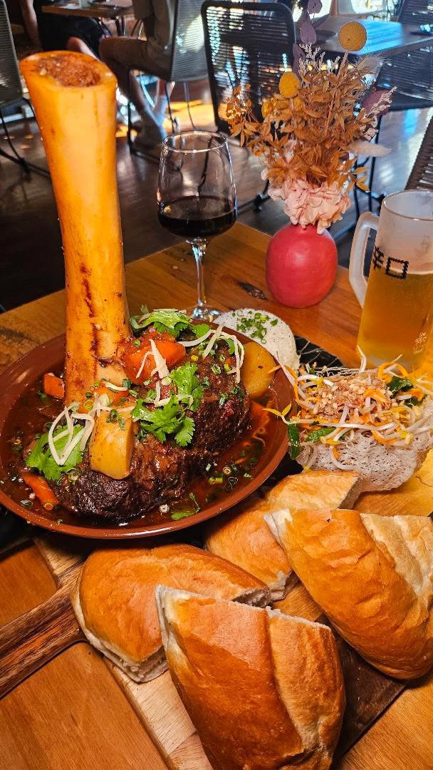 The Thor Hammer, slow-cooked wagyu shank